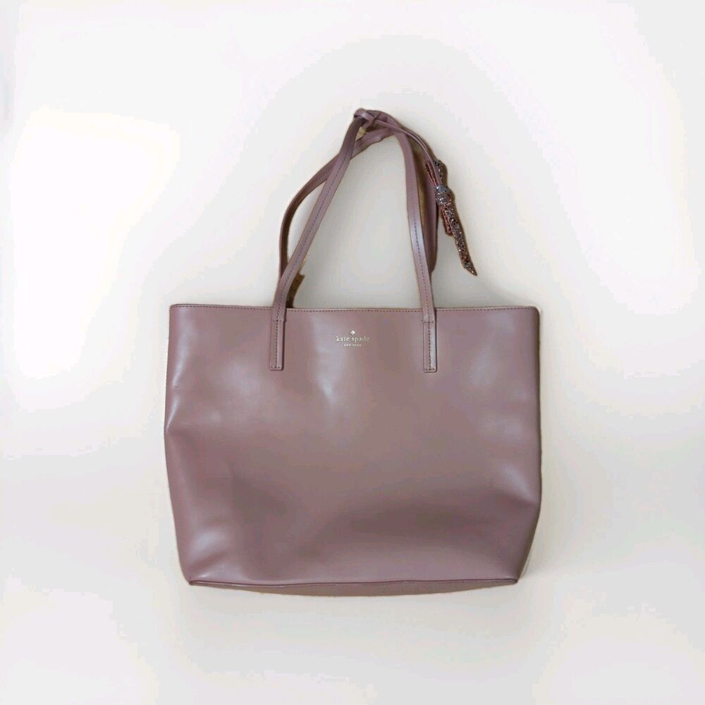 Kate Spade New York Karla Cityscape Pink Leather Tote Bag